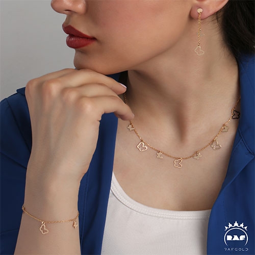خرید سرویس طلا عروس مدل پروانه ظریف WS115Z