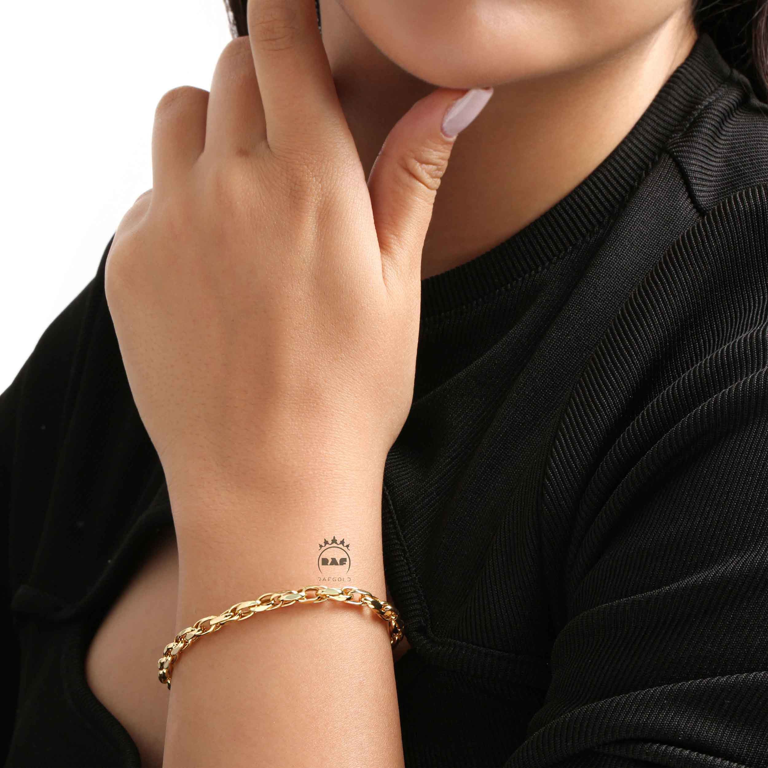 دستبند طلا زنانه شنل ظریف  WD173Z